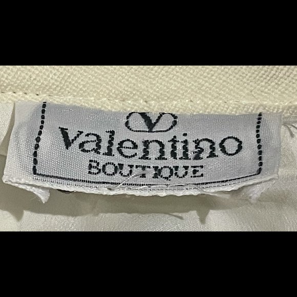 ▪️VTG▪️VALENTINO▪️1980's Ivory Pencil Mini Skirt - Picture 4 of 5